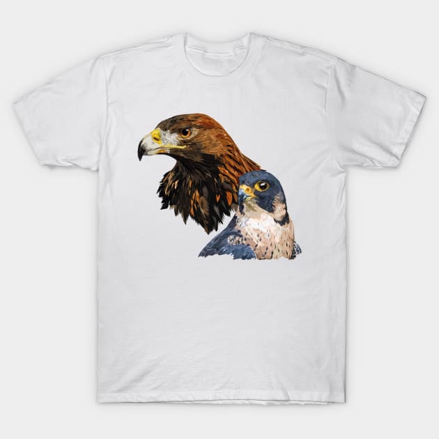 Peregrine Falcon and T-Shirt by obscurite